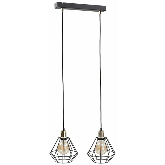 Keter Foskal Bar Pendant Ceiling Light Gold, 50cm, 2x E27