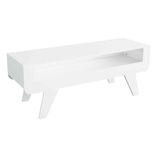 AVF Horton 120cm Satin White Tapered Leg TV Stand