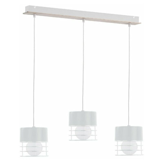 Keter Casa Bar Pendant Ceiling Light White, Wood, 60cm, 3x E27