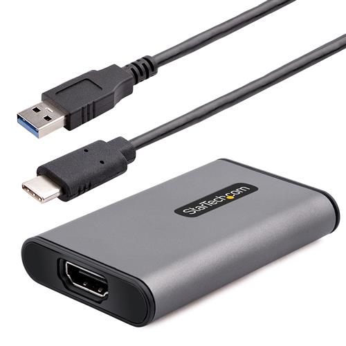StarTech.com USB 3.0 HDMI Video Capture Device 4K 30Hz Video Capture Adapter/External USB Capture Card UVC Live Stream Screen Recorder Works w/ USB-A USB-C TB3 - Windows/Mac/Ubuntu