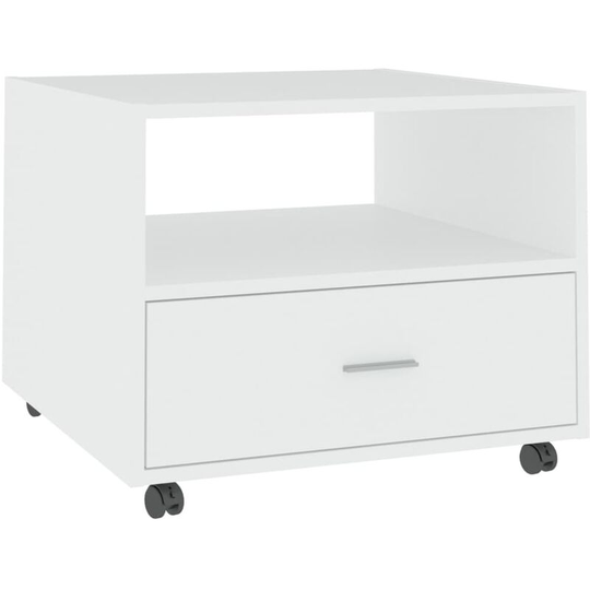 Coffee Table White 55x55x40 cm Engineered Wood Vidaxl White