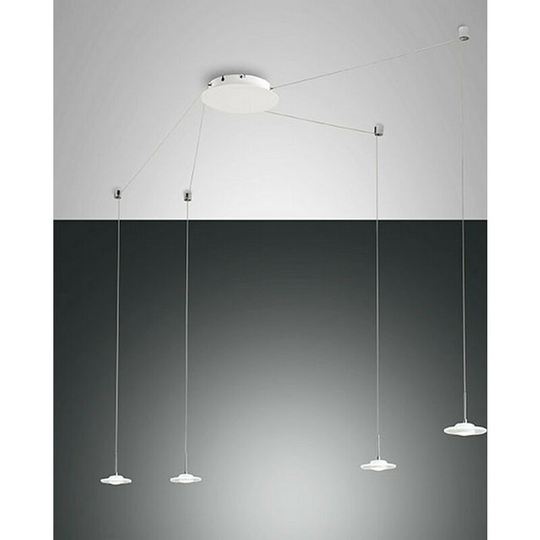 Fabas Luce Susanna led Cluster Pendant Ceiling Light White Glass