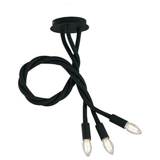 Fan Europe lover 3 Light Multi Arm Semi Flush Ceiling light Black 100x120cm