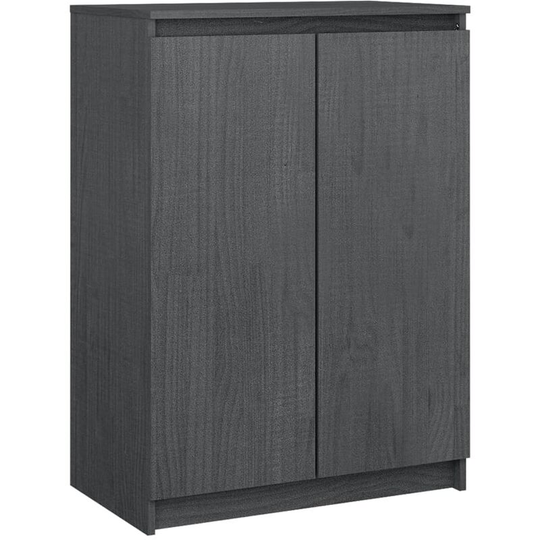 Sideboard Grey 60x36x84 cm Solid Pinewood Vidaxl Grey
