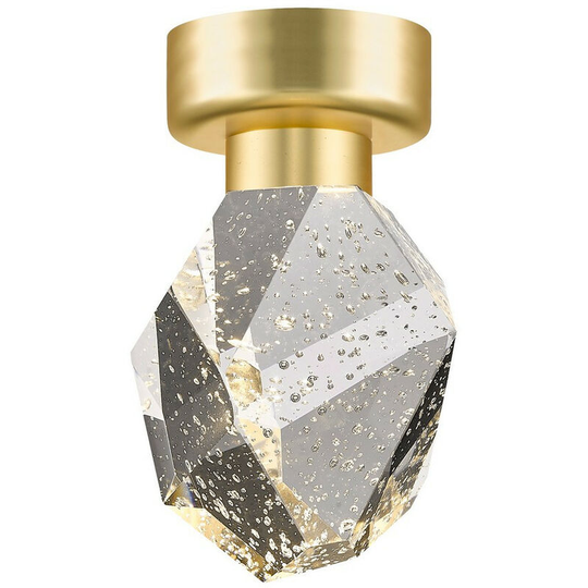 Zumaline Ore Integrated led Semi Flush Ceiling Light, Matt Gold, 1 Light, 360LM 3000K