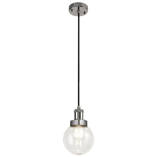 Luminosa Lighting - Ceiling Pendant 1 Light E27 IP65 Exterior Titanium Silver, Polished Chrome