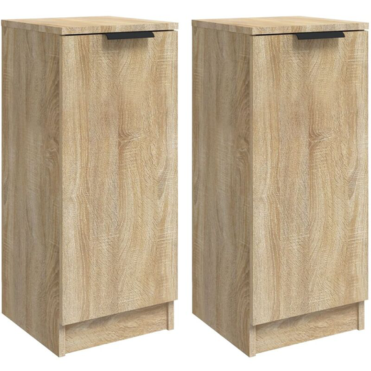 Sideboards 2 pcs Sonoma Oak 30x30x70 cm Engineered Wood Vidaxl Brown