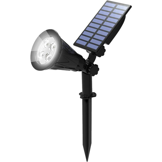 Aougo - Outdoor Solar Light, Solar Floodlight, Outdoor Wireless Waterproof IP65 Garden Light with 180° Adjustable Solar Outdoor Spotlight for Garden,