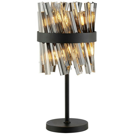 Luminosa Lighting - Luminosa Lysander 6 Light G9, Table Lamp, Satin Black, Smoke