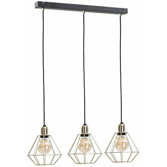 Keter Como Bar Pendant Ceiling Light Gold, 60cm, 3x E27