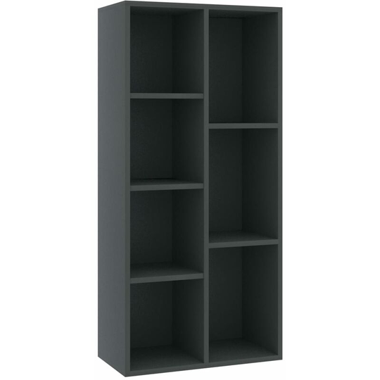Book Cabinet Grey 50x25x106 cm Engineered Wood Vidaxl Grey