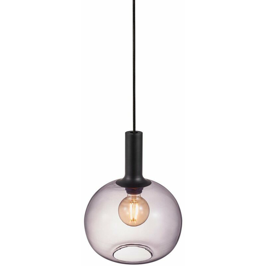 Nordlux Alton 25cm Globe Pendant Ceiling Light Black, E27