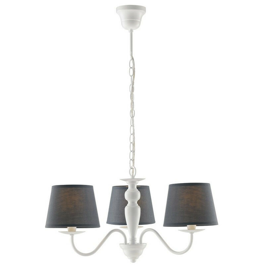 Fan Europe Lighting - Fan Europe favola 3 Light Chandeliers with Shades White, Fabric 56x30cm