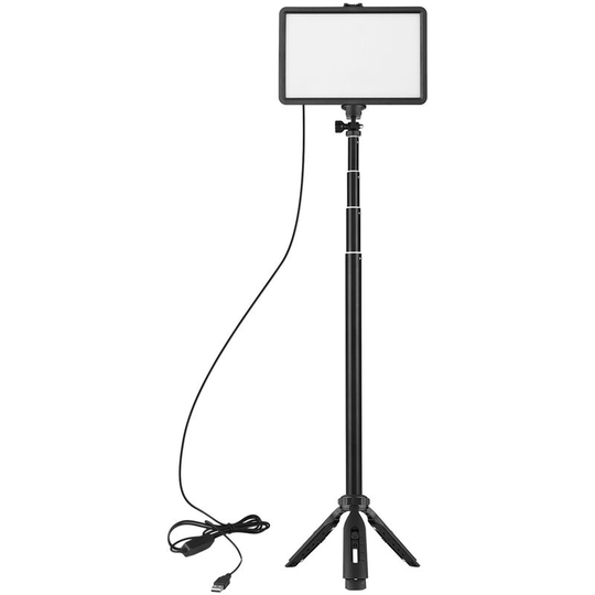 Asupermall - Andoer Portable rgb Video Light Kit with 1 * led Video Light 7 Colors Lighting 3200K-5600K 10 Levels Brightness usb Powered + 1 *