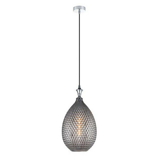 Larissa Grevena Ceiling Pendant Light 1x E27 Glass Smoke Grey