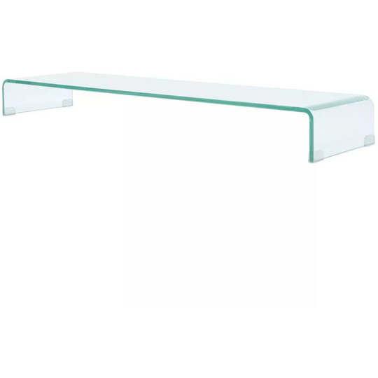 Hommoo - tv Stand/Monitor Riser Glass Clear 120x30x13 cm VD10320
