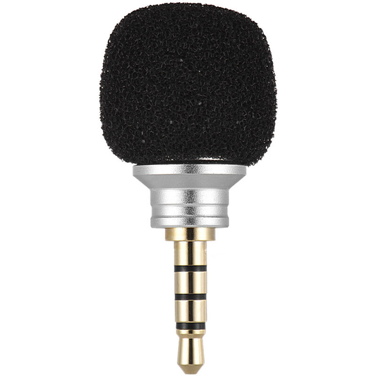 Andoer - EY-610A Cellphone Smartphone Portable Mini Omni-Directional Mic Microphone for Recording,Silver - Silver