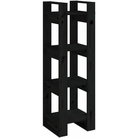 Book Cabinet/Room Divider Black 41x35x125 cm Solid Wood Pine Vidaxl Black