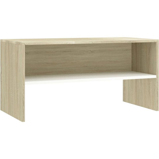 Tv Cabinet White and Sonoma Oak 80x40x40 cm Engineered Wood Vidaxl white and sonoma oak