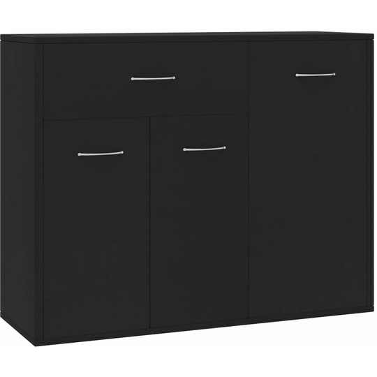 Sideboard Black 88x30x70 cm Engineered Wood Vidaxl Black