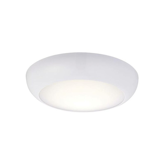 Saxby Lighting - Saxby Forca Microwave - Integrated led Outdoor Flush Light Gloss White, Opal IP65