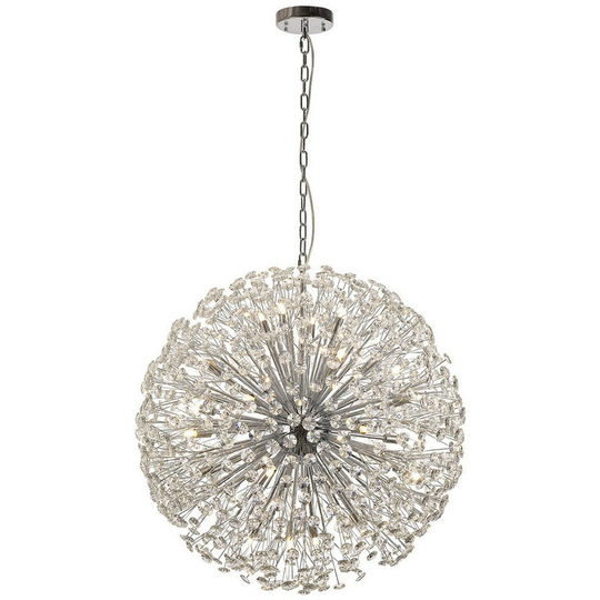 Luminosa Lighting - Luminosa Salisbury Ceiling Pendant 80cm Sphere 24 Light G9 Polished Chrome, Crystal