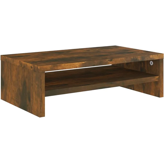 Monitor Stand Smoked Oak 42x24x13 cm Engineered Wood Vidaxl Brown