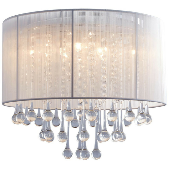 Zumaline Verona Ceiling Light, White, 8x G9