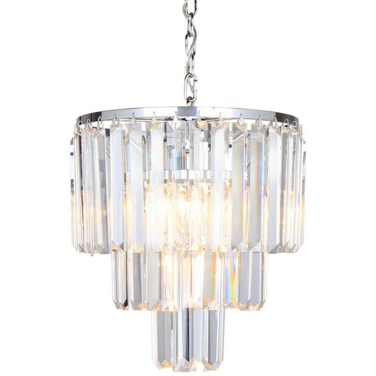Zumaline Lighting - Zumaline Amedeo Pendant Ceiling Light, Chrome, Glass, 4x E14