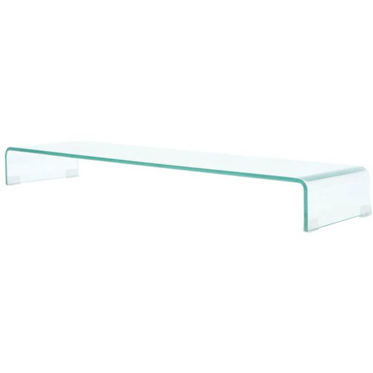 Hommoo TV Stand/Monitor Riser Glass Clear 110x30x13 cm VD10319
