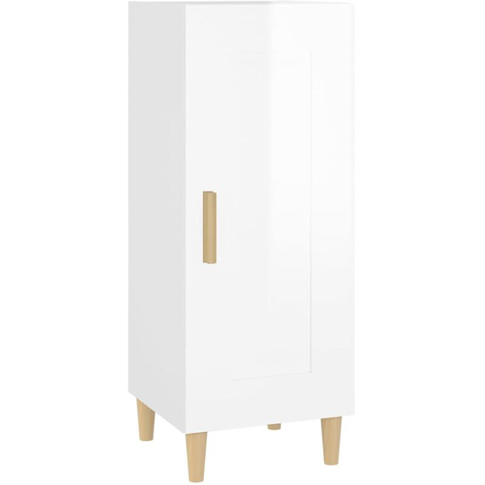 Sideboard High Gloss White 34.5x34x90 cm Engineered Wood Vidaxl White