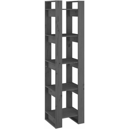Book Cabinet/Room Divider Grey 41x35x160 cm Solid Wood Pine Vidaxl Grey