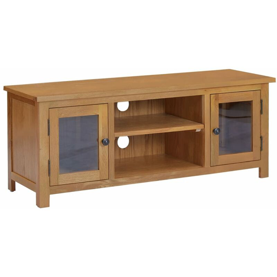 Vidaxl - tv Cabinet 110x35x44 cm Solid Oak Wood Brown