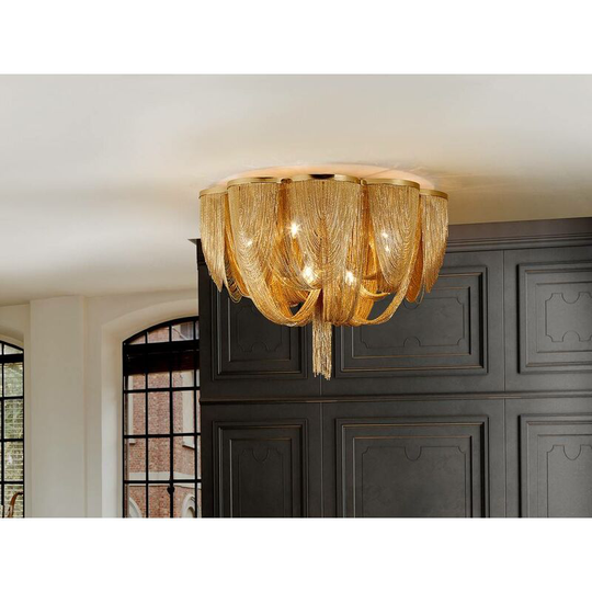 Schuller Minerva - 10 Light Flush Ceiling Light Nickel, G9