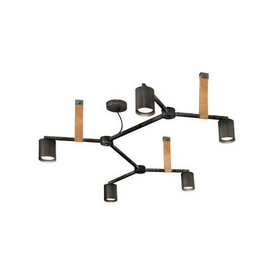 Larissa Radovis Ceiling Light 5x GU10 Max 25W Black Rusty