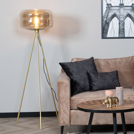 Furnwise - Tripod Floor Lamp Jody Amber - Yellow