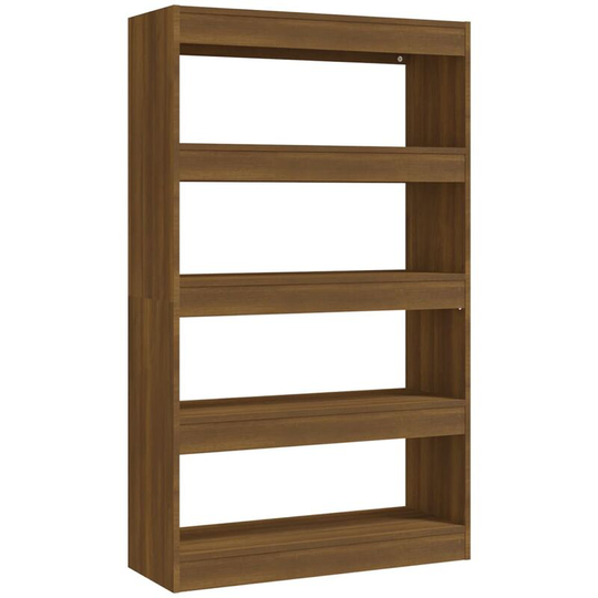 Book Cabinet/Room Divider Brown Oak 80x30x135 cm Engineered Wood Vidaxl Brown