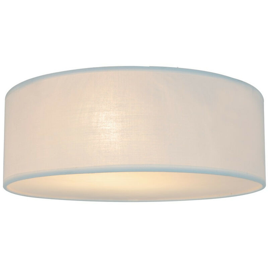 Zumaline Clara 40cm Cylindrical Ceiling Light, White, 2x E14