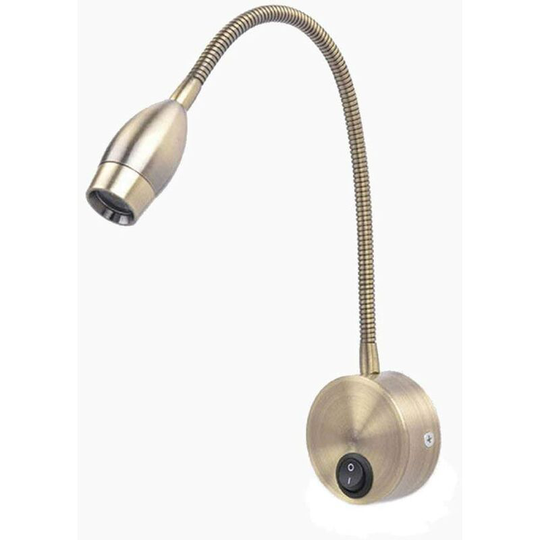 Aougo - Flexible Wall Reading Lights Bedside Lamp with Switch,1*3W cree 3000K MY-B032