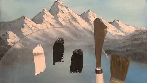 Wet-on-Wet Oil Painting: Textured Mountains with a Knife