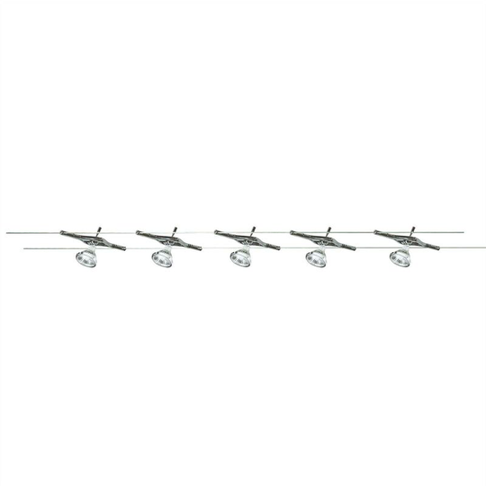 Searchlight Lighting - Searchlight Track & Spot - led 5 Light Track & Cable Lighting Chrome