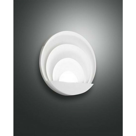 Fabas Luce Sunrise Integrated led Wall Light White Glass
