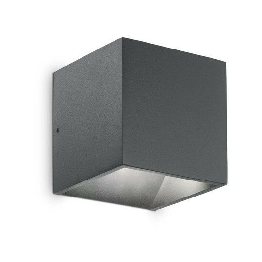 Ideal Lux rubik - Integrated led Outdoor Up Down Wall Downlight Lamp 1 Light Anthracite 3000K IP44