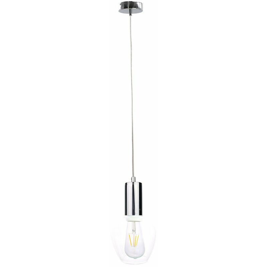 Keter Verre Dome Pendant Ceiling Light Silver, 15cm, 1x E27
