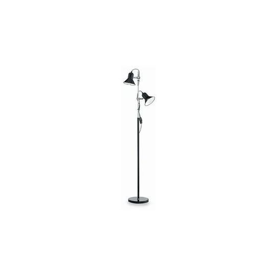 Ideal Lux Lighting - Ideal Lux Polly - 2 Light Double Floor Lamp Black, E27