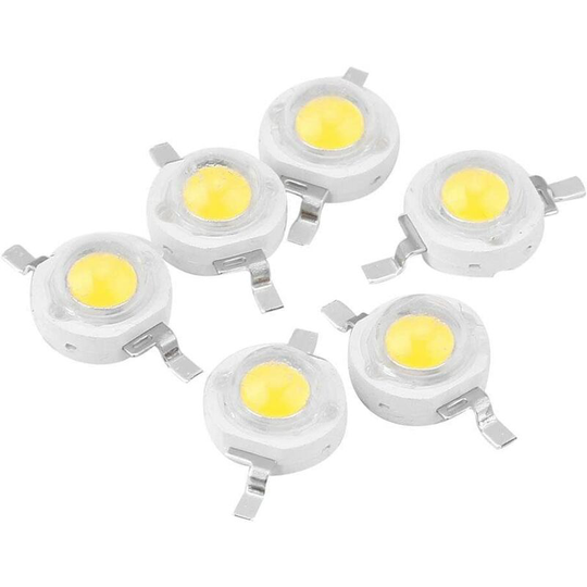 Led Chip 100 Pieces High Power 3 Watt Intensity Super Bright smd Light Emitter Components Diode Bulb Lamp Bead Chip diy Lights for Projectors (White