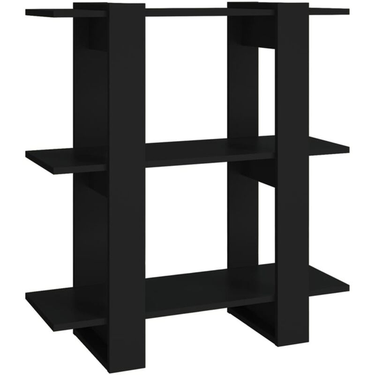 Book Cabinet/Room Divider Black 80x30x87 cm Vidaxl Black