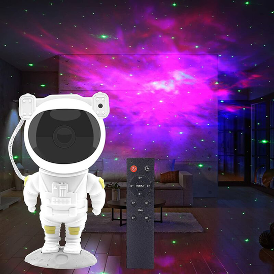 Bearsu - Kids Star Projector Night Light, Astronaut Night Light Projetor with led Nebula Galaxy & Remote Control Timer, 8 Light Modes, 360° Rotatable