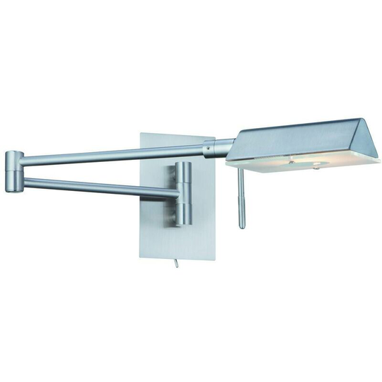 Searchlight Flexible Arms - Swing Arm 1 Light Wall Light Satin Silver, G9