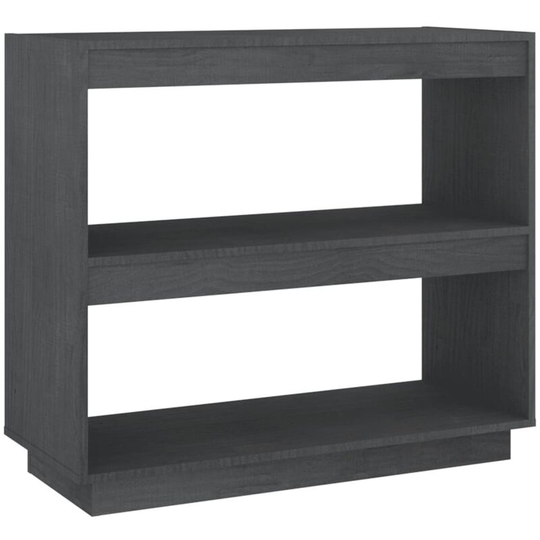 Book Cabinet Grey 80x35x71 cm Solid Pinewood Vidaxl Grey